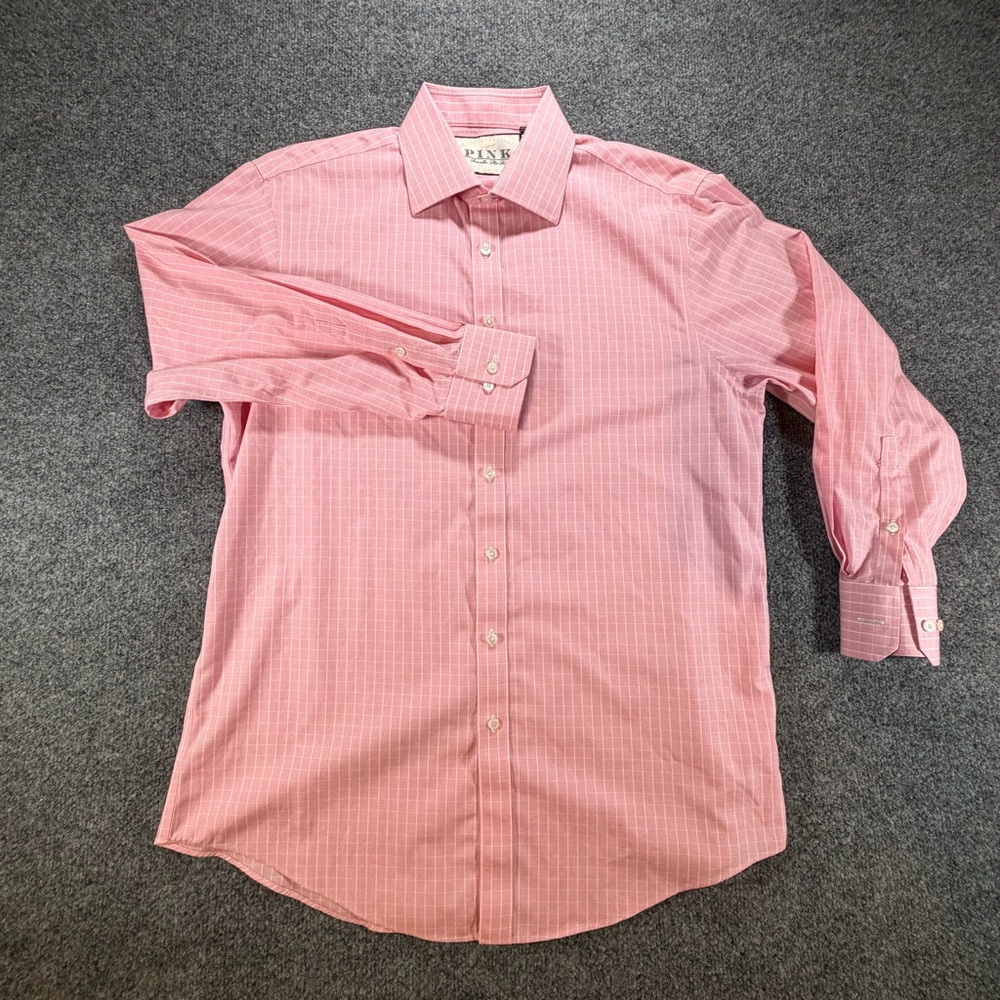 Thomas Pink Baldwin Check Traveller Dress Shirt Men’s 16 41 - Picture 2 of 8